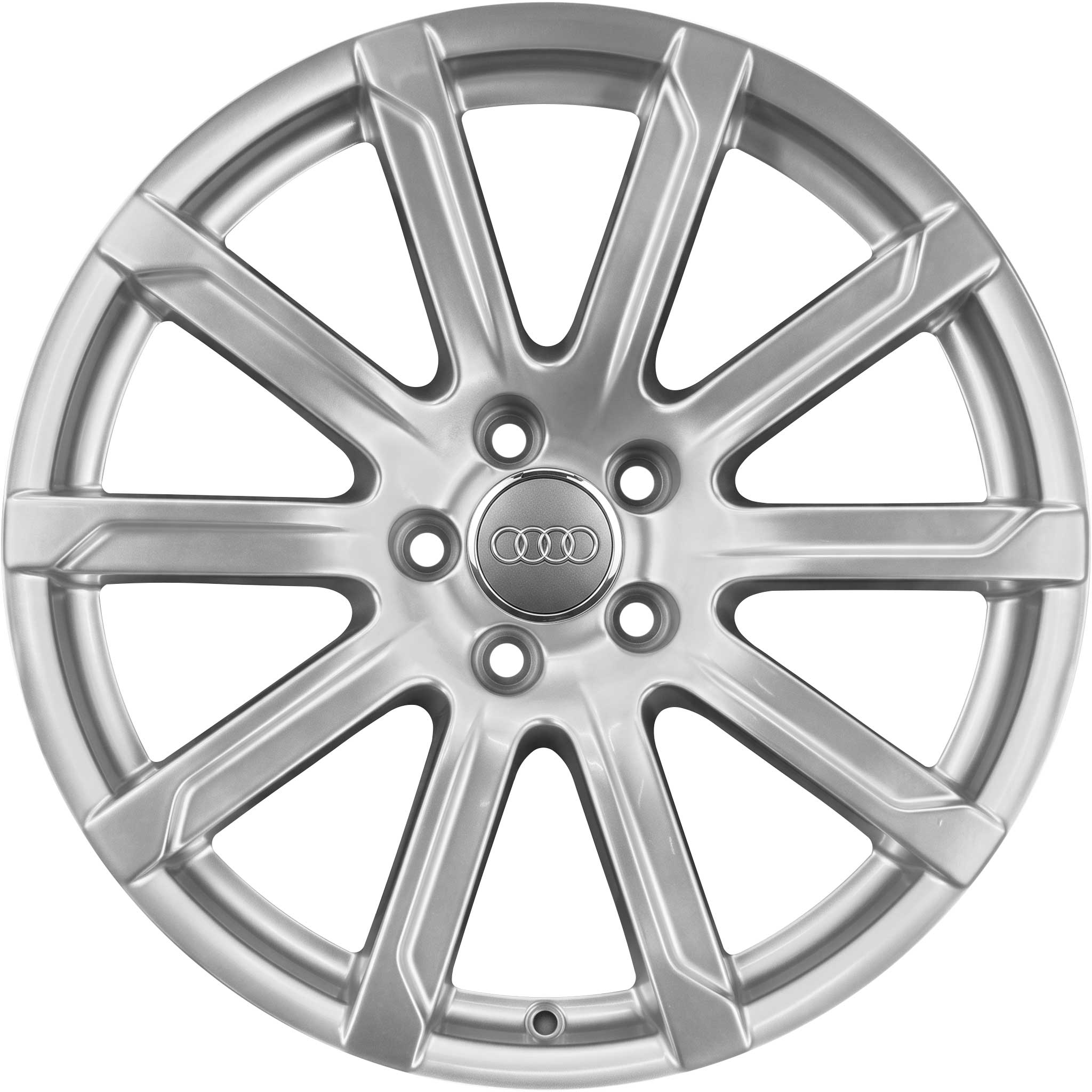 Audi 10 Spoke Design Silver Grey Painted Alloy Wheel Product Image #1