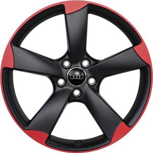 Audi 5 Arm Rotor [A3 8P] Gloss Black with Misano Red Pearl Effect Alloy Wheel - Sizes 19in