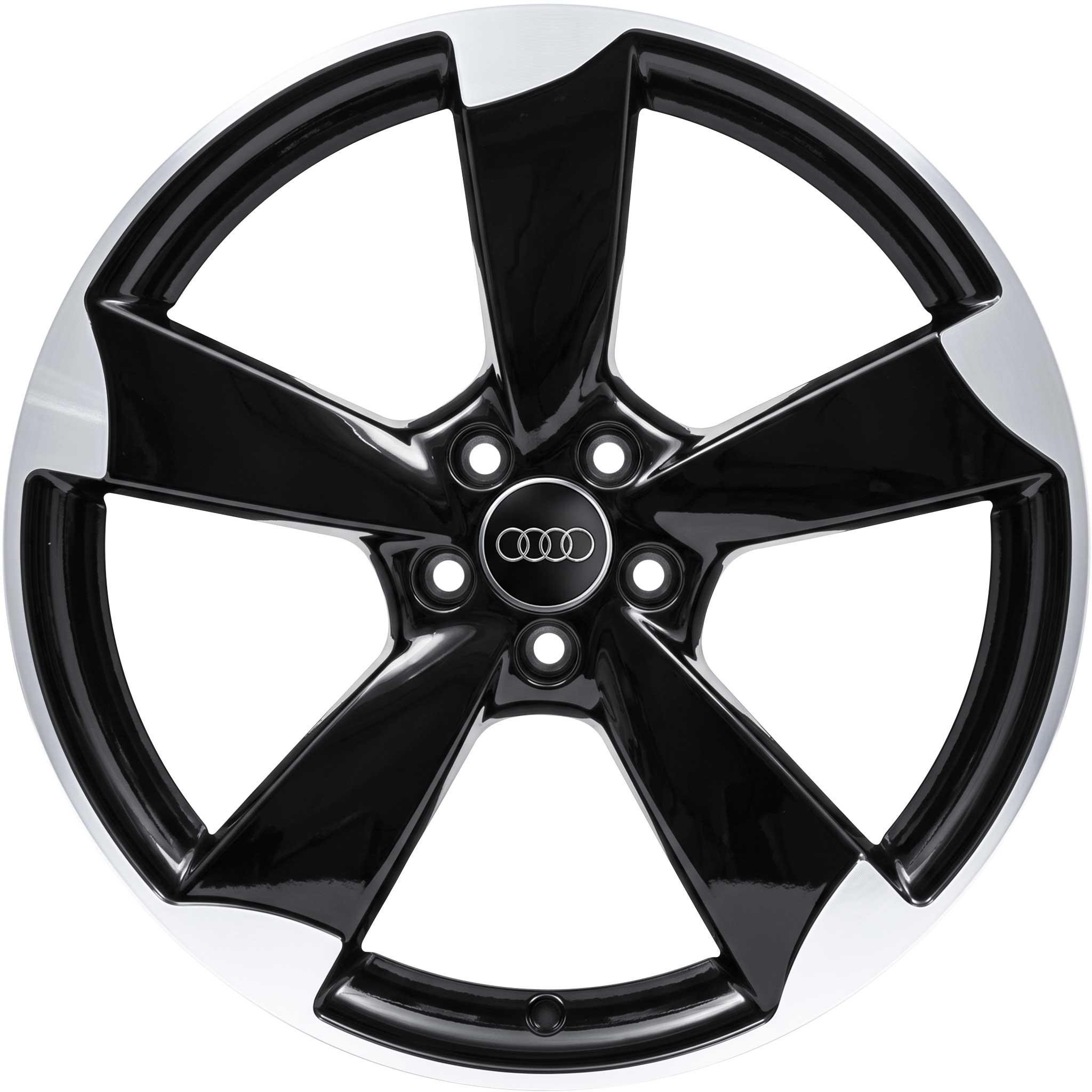 Audi 5 Arm Rotor [A3 8P] Gloss Black with Diamond Cut Alloy Wheel Product Image #1