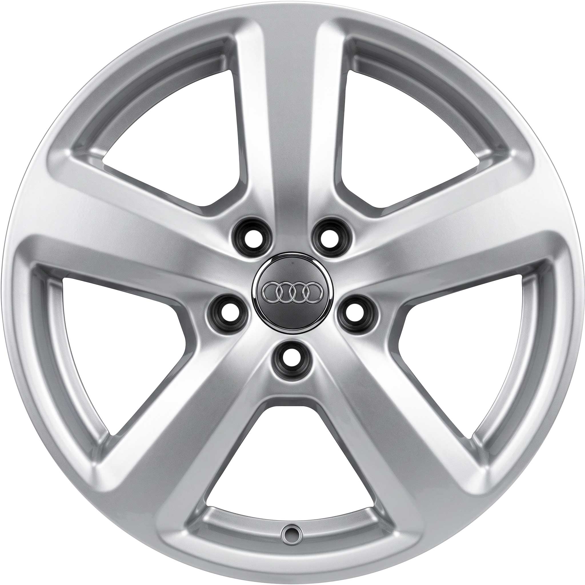 Audi 5 Spoke Design Silver Grey Painted Alloy Wheel Product Image #1