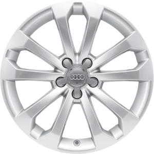 Silver Audi 5 Twin Spoke alloy wheel