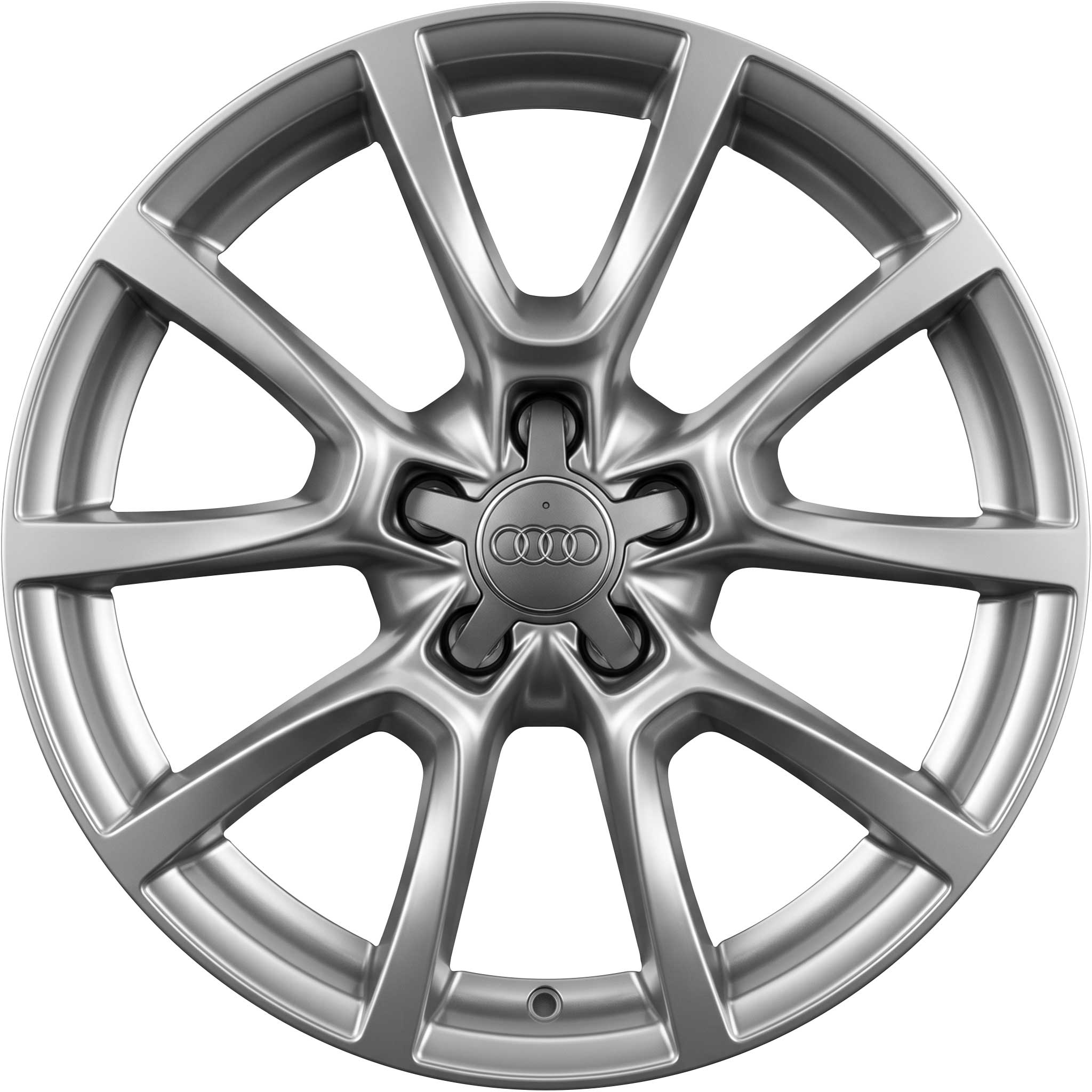 Audi 10 Spoke V Design Silver Grey Painted Alloy Wheel Product Image #1