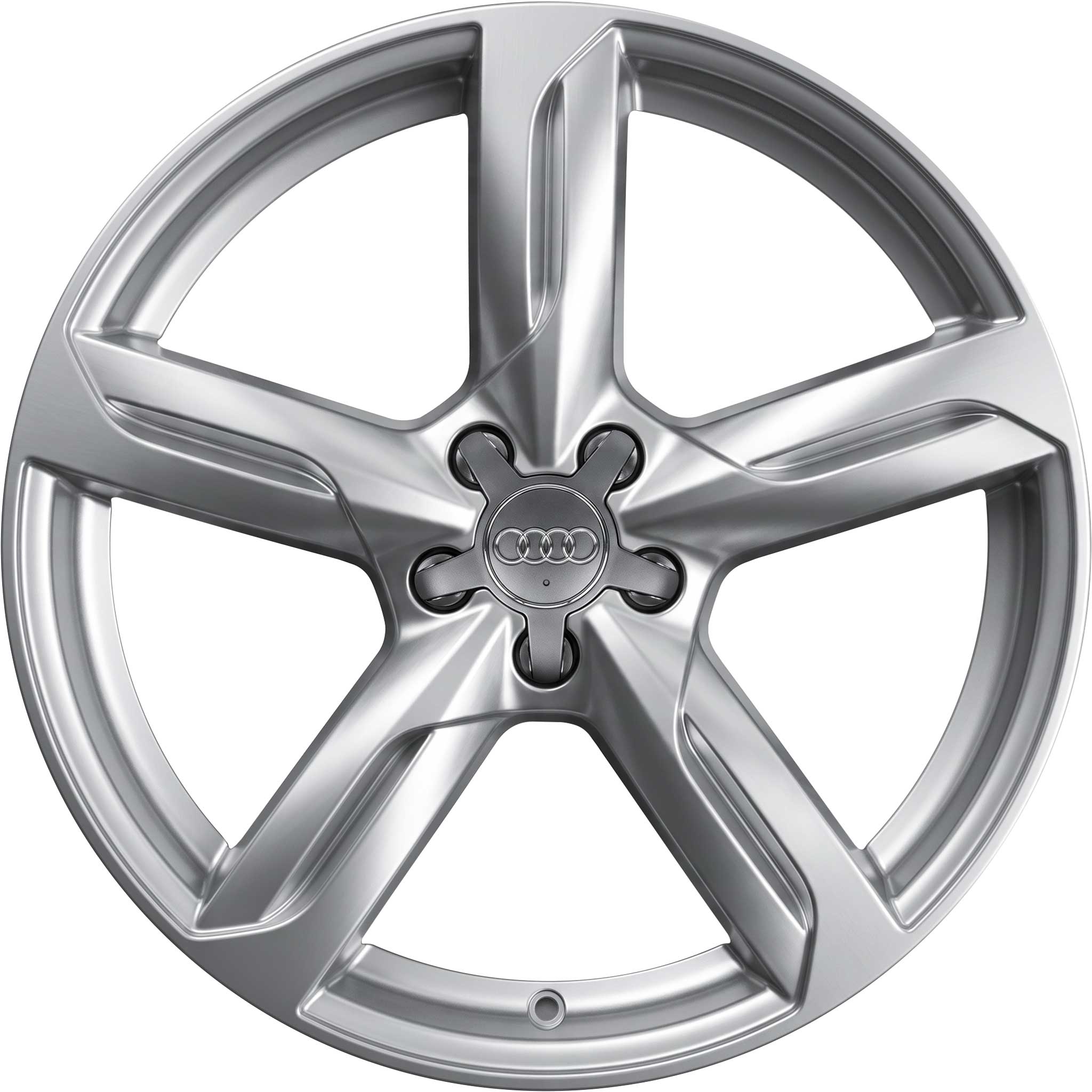 Audi 5 Spoke Design Silver Grey Painted Alloy Wheel Product Image #1