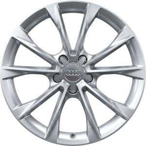 Audi 5 V Spoke [A5 8T] Diamond Silver Alloy Wheel - Sizes 18in