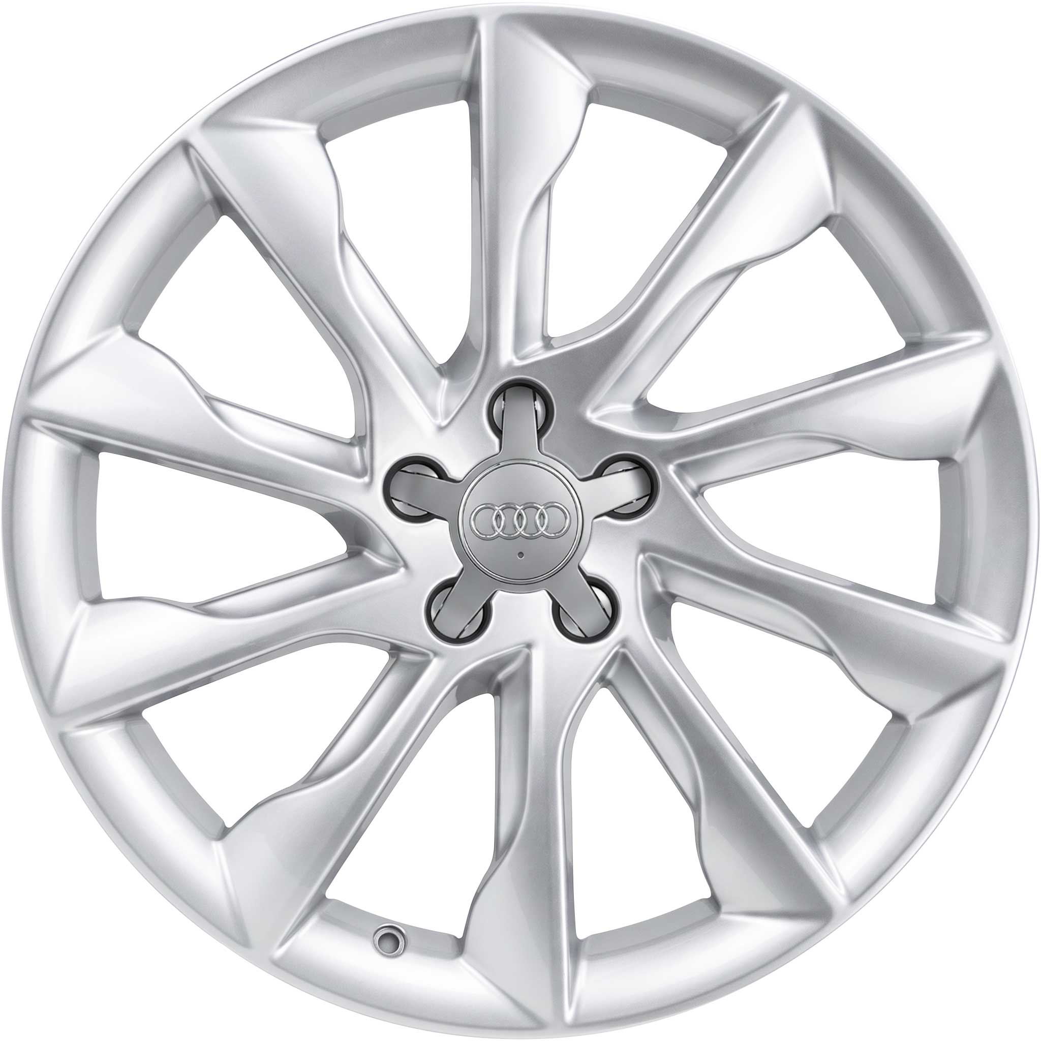 Audi 10 Curved Spoke [A5 8T] Diamond Silver Alloy Wheel Product Image #1