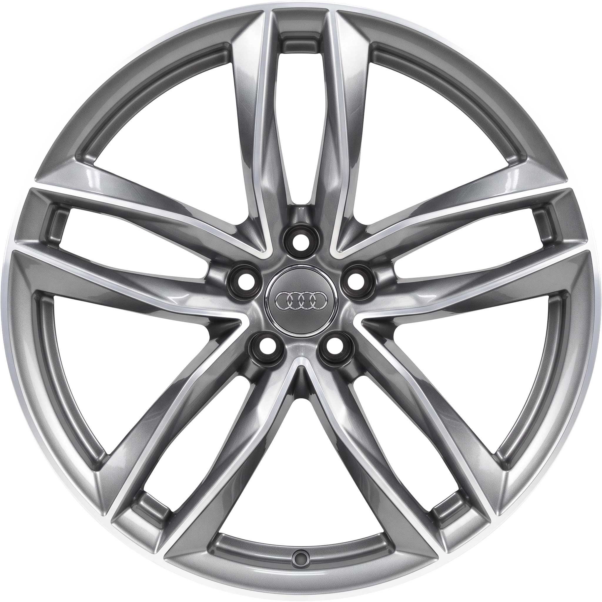 Audi 5 Twin Spoke [A5 8T] Titanium Grey with Diamond Cut Alloy Wheel Product Image #1
