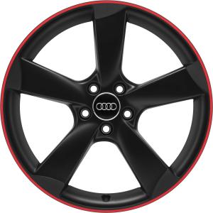 Audi 5 Rotor [A5 8T] Gloss Black with Misano Red Pearl Effect Alloy Wheel for Audi RS4 B8 (8K) - Sizes 20in