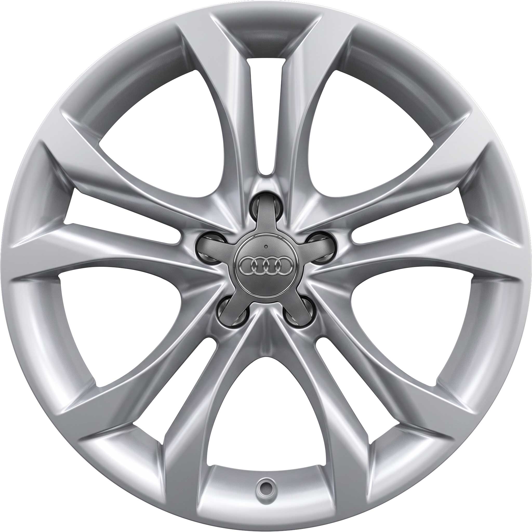 Audi 5 Spoke Y Design Silver Grey Painted Alloy Wheel Product Image #1