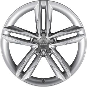 Audi 5 Arm Par. Spoke Silver Grey Painted Alloy Wheel - Sizes 19in