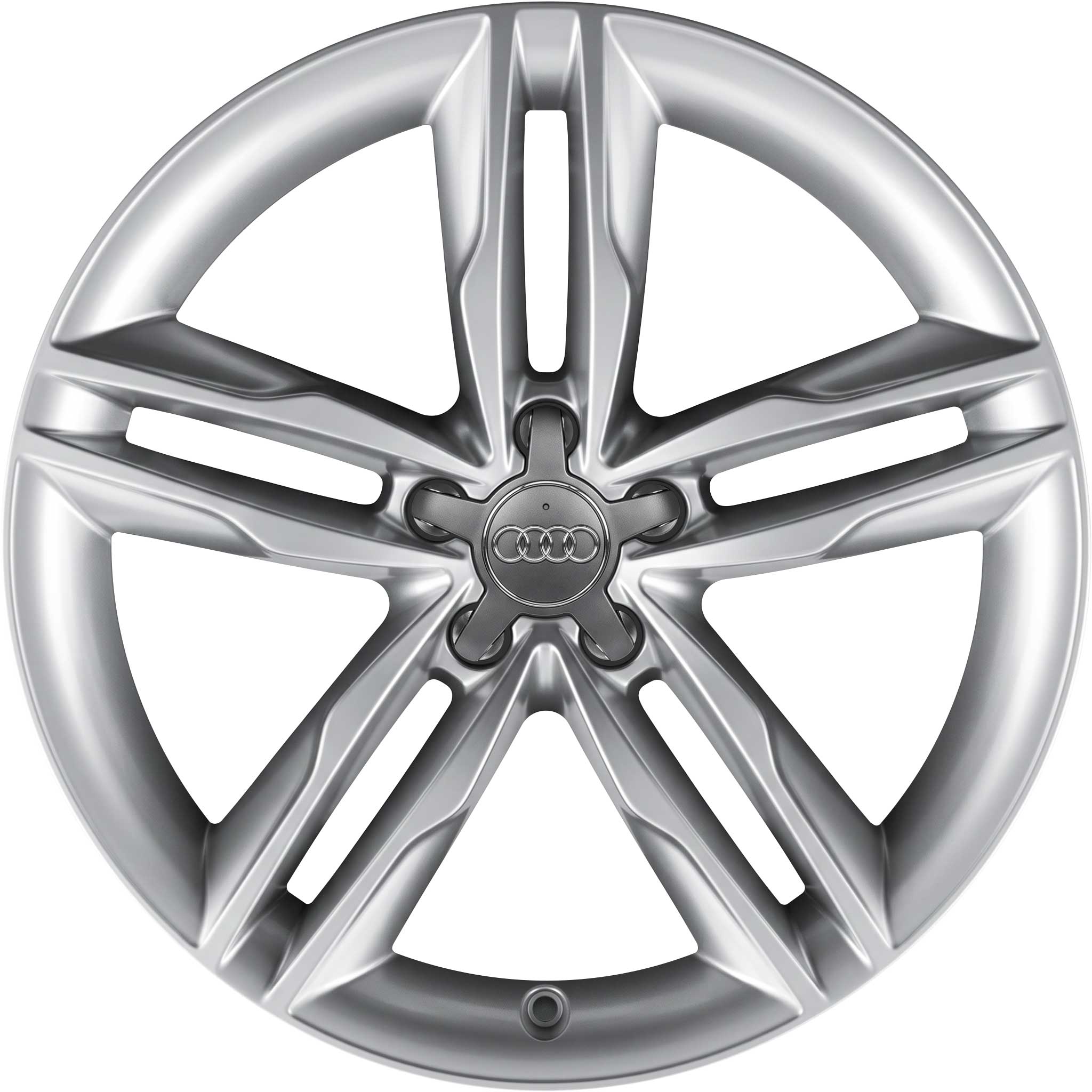 Audi 5 Arm Par. Spoke Silver Grey Painted Alloy Wheel Product Image #1