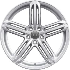 20" Audi 5 SpokeTriple Silver alloy wheel
