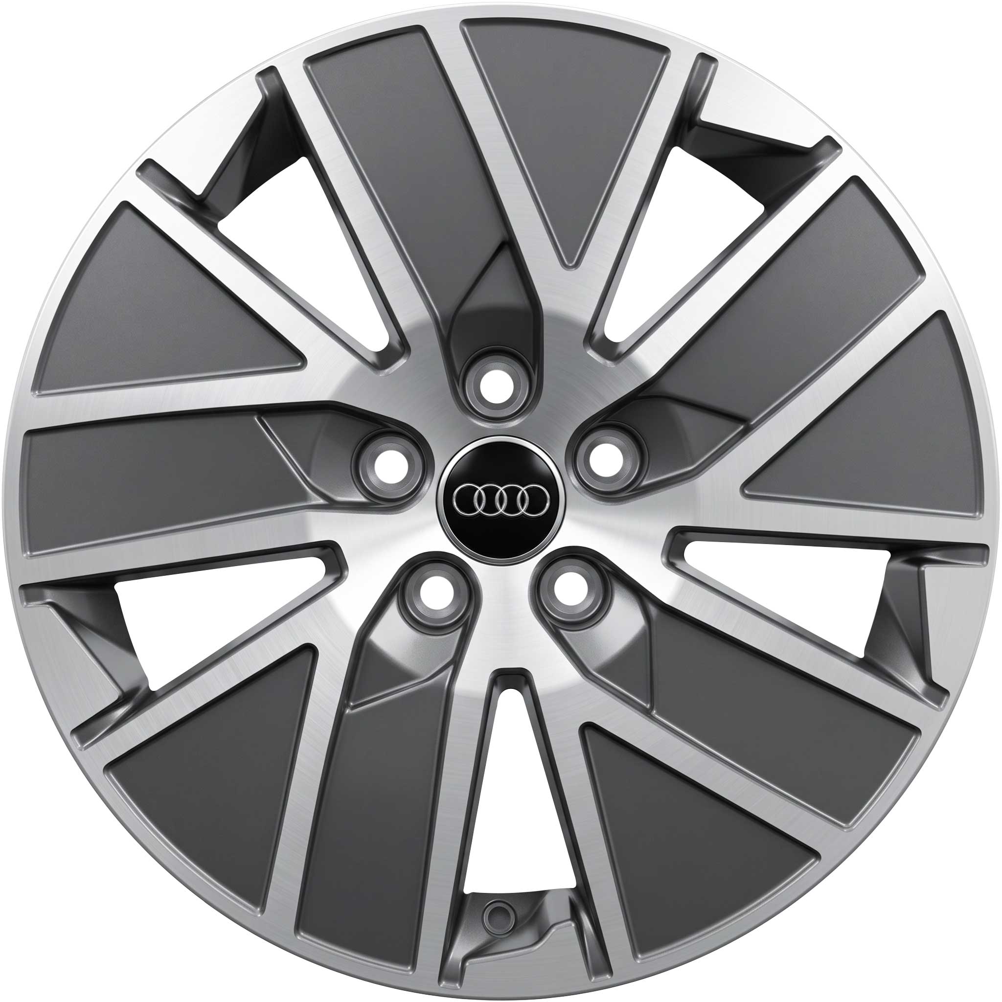 Audi 15 Spoke Aero [A3 8V] Graphite Grey with Diamond Cut Alloy Wheel Product Image #1