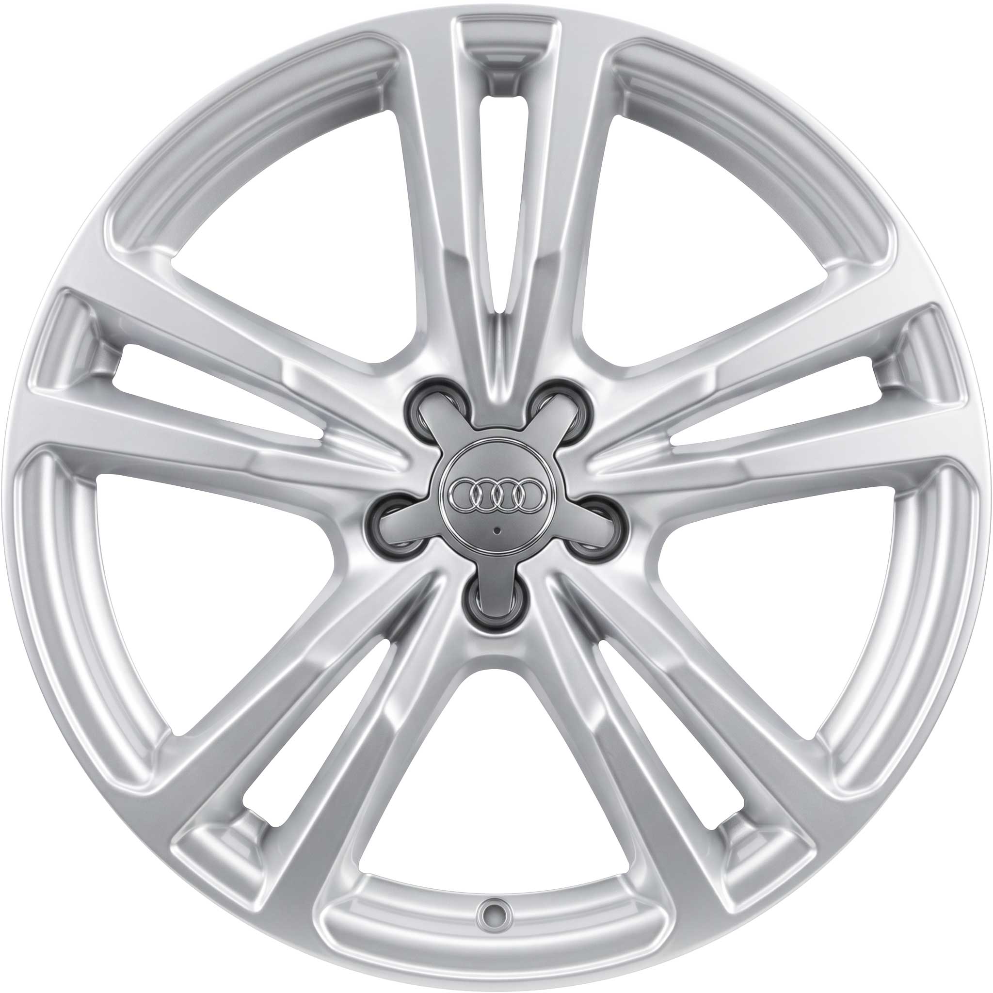 Audi 5 Twin Spoke [A1 8X] Diamond Silver Alloy Wheel Product Image #1