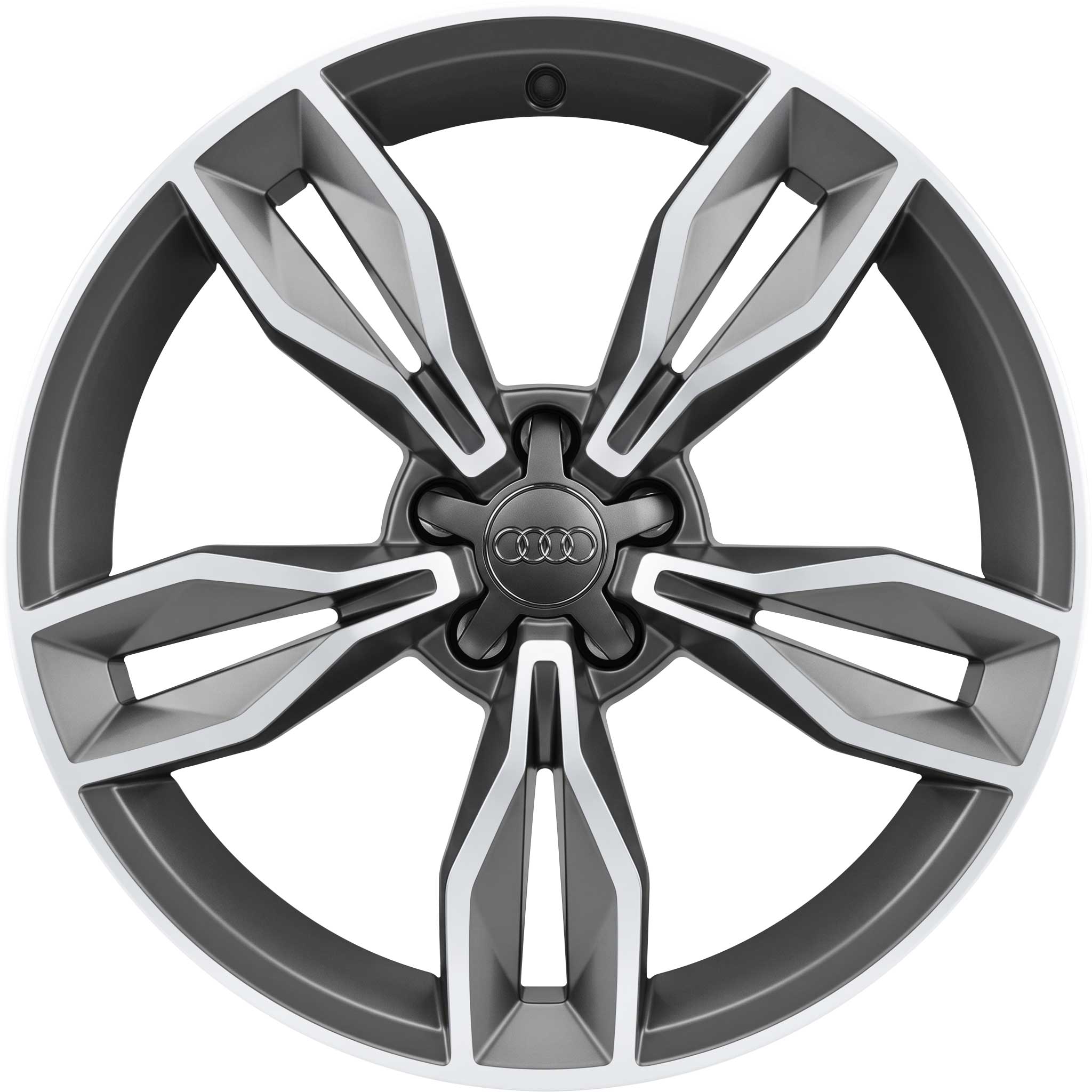 Audi 5 Double Spoke [A1 8X] Graphite Grey with Diamond Cut Alloy Wheel Product Image #1