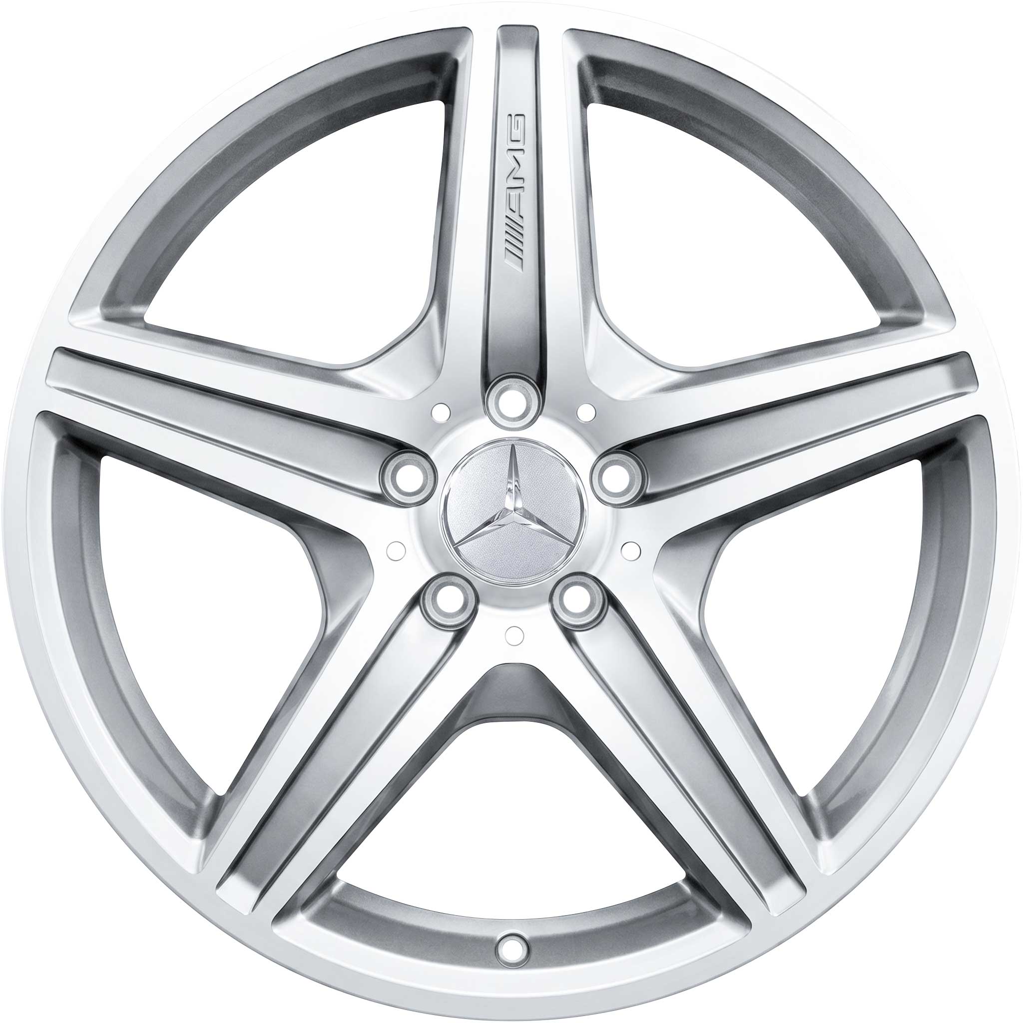 AMG 5 Spoke [204-19] Standard Silver with High Sheen Alloy Wheel Product Image #1