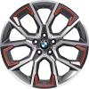 BMW 919M Gunmetal Grey with Bright Turned and Orange Inserts Wheel Img 1