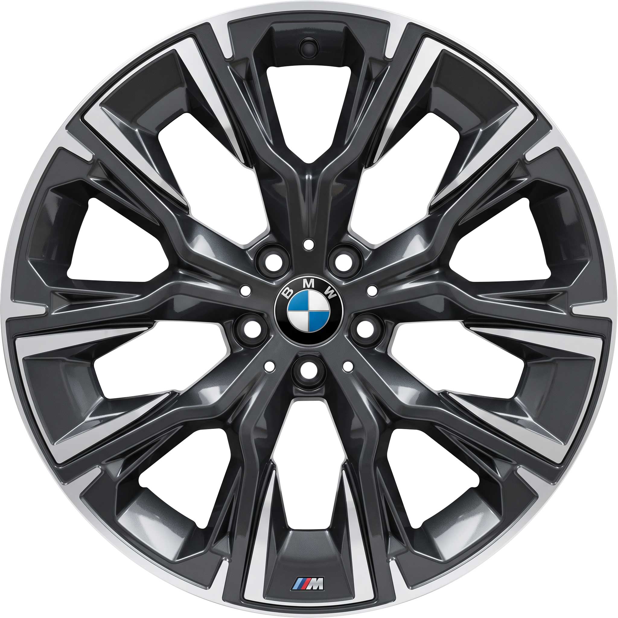 BMW 920M Midnight Grey with Bright Turned and Silver Inserts Alloy Wheel Product Image #1