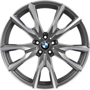 BMW 755M Cerium Grey with Bright Turned Alloy Wheel for BMW X7 M G07 - Sizes 22in