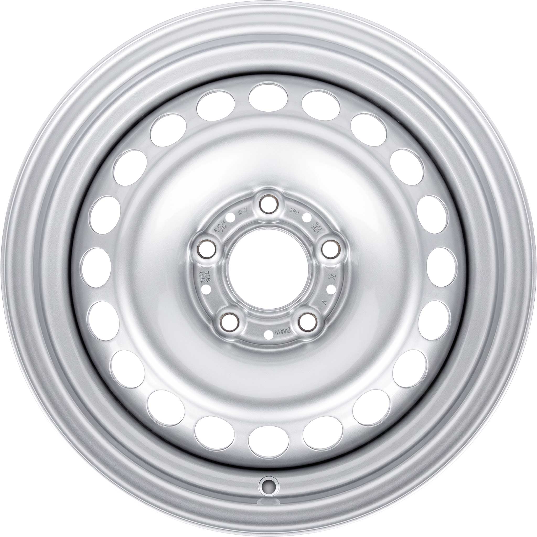 BMW 12 Steel Silver Alloy Wheel Product Image #1