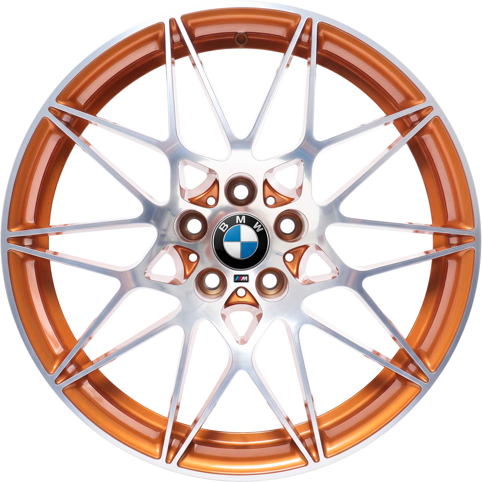 BMW 666M Forged Orange with Bright Turned Alloy Wheel Product Image #1