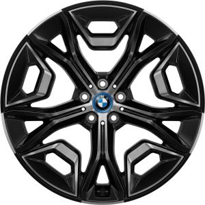 BMW 1020 Black with Bright Turned Alloy Wheel for BMW iX I20 - Sizes 22in