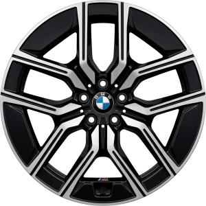 BMW 907M Black II Solid with Bright Turned Alloy Wheel for BMW i7 G70 - Sizes 20in