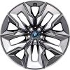 BMW 910I Gunmetal Grey with Bright Turned and Silver Inserts Wheel Img 1