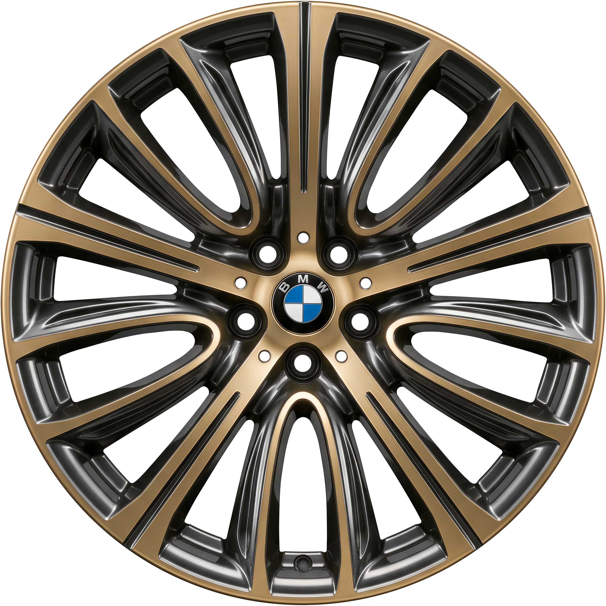 BMW 628 Night Gold with Bright Turned Alloy Wheel Product Image #1