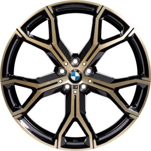 BMW 741 Jet Black with Bright Turned Night Gold Alloy Wheel for BMW X5 G05 - Sizes 21in