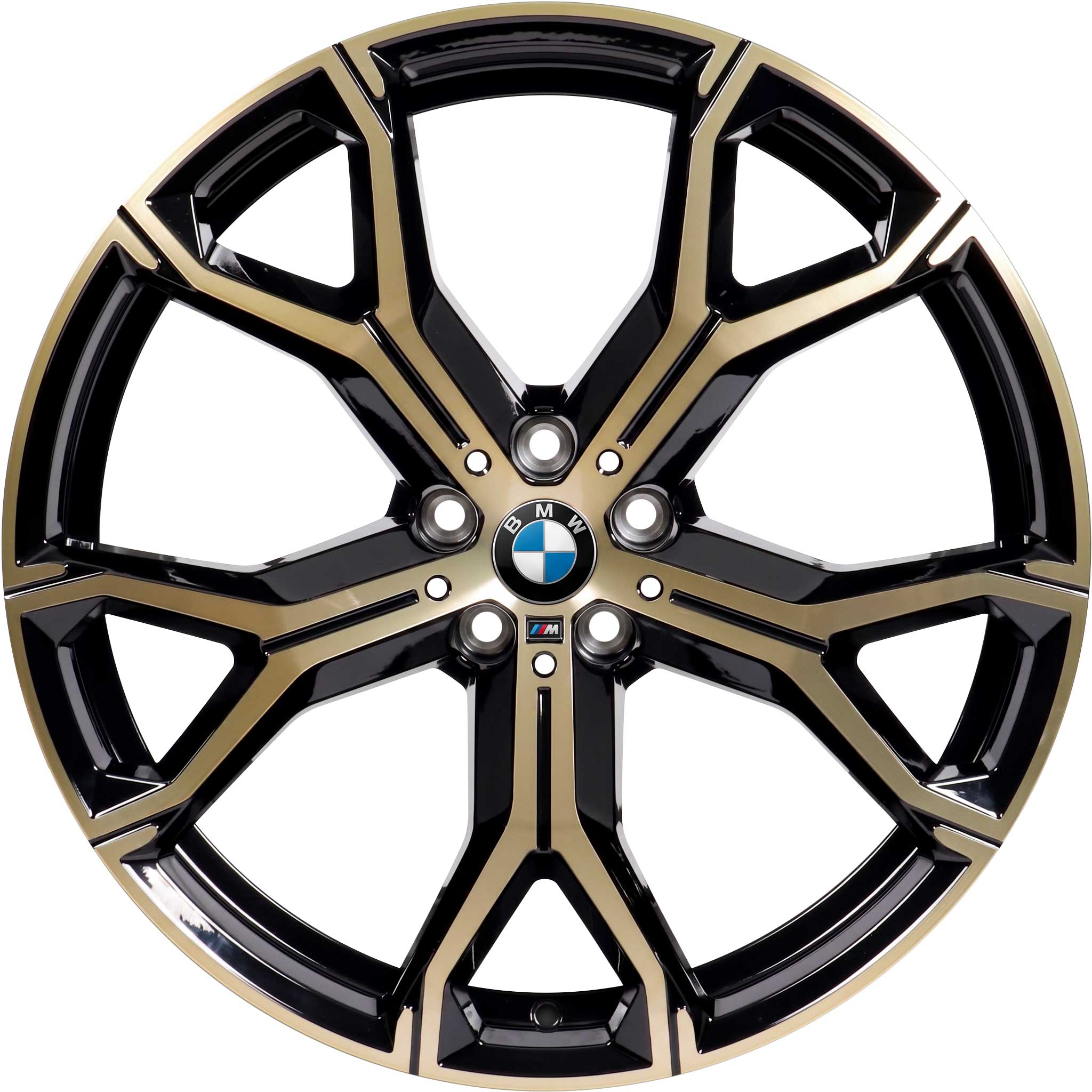 BMW 741 Jet Black with Bright Turned Night Gold Alloy Wheel Product Image #1