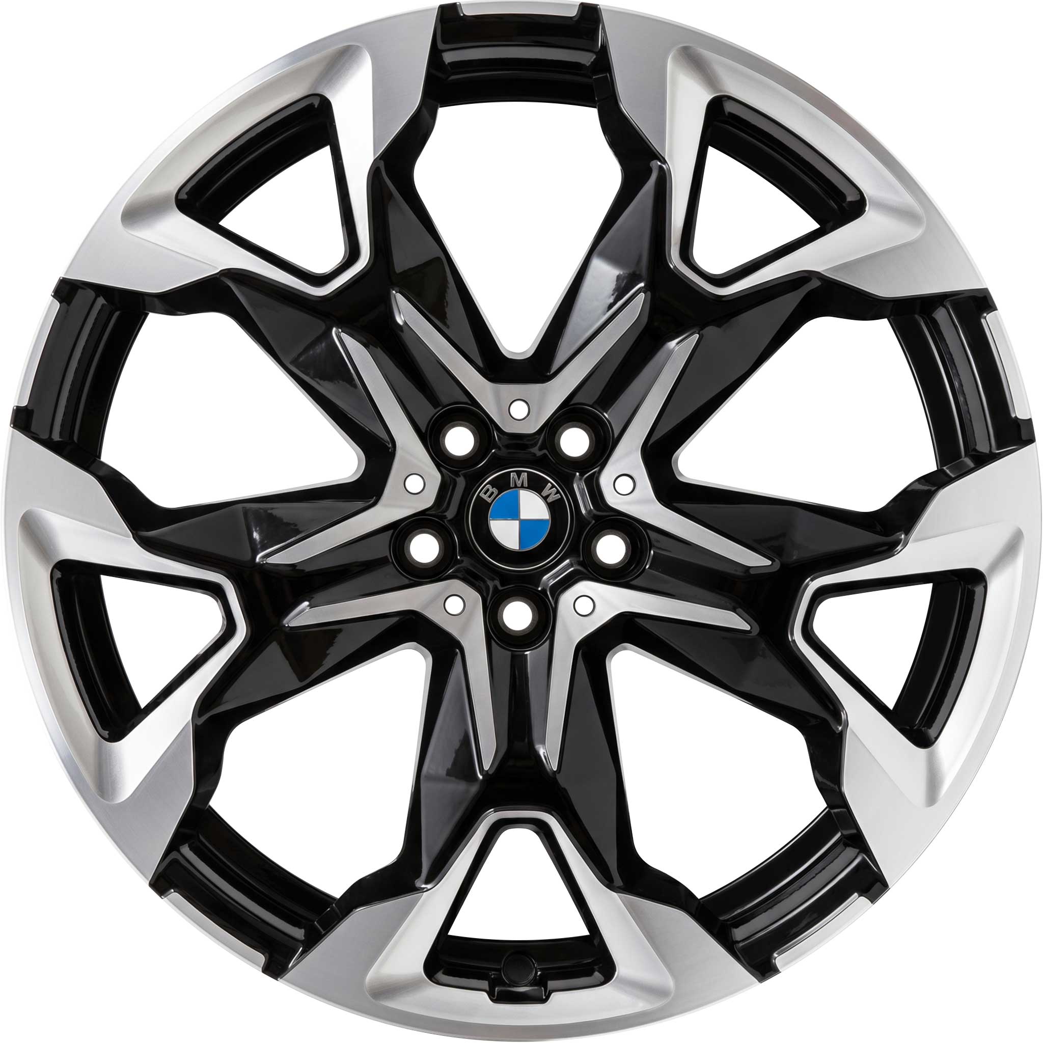 BMW 874i Jet Black Matt with Bright Turned Alloy Wheel Product Image #1
