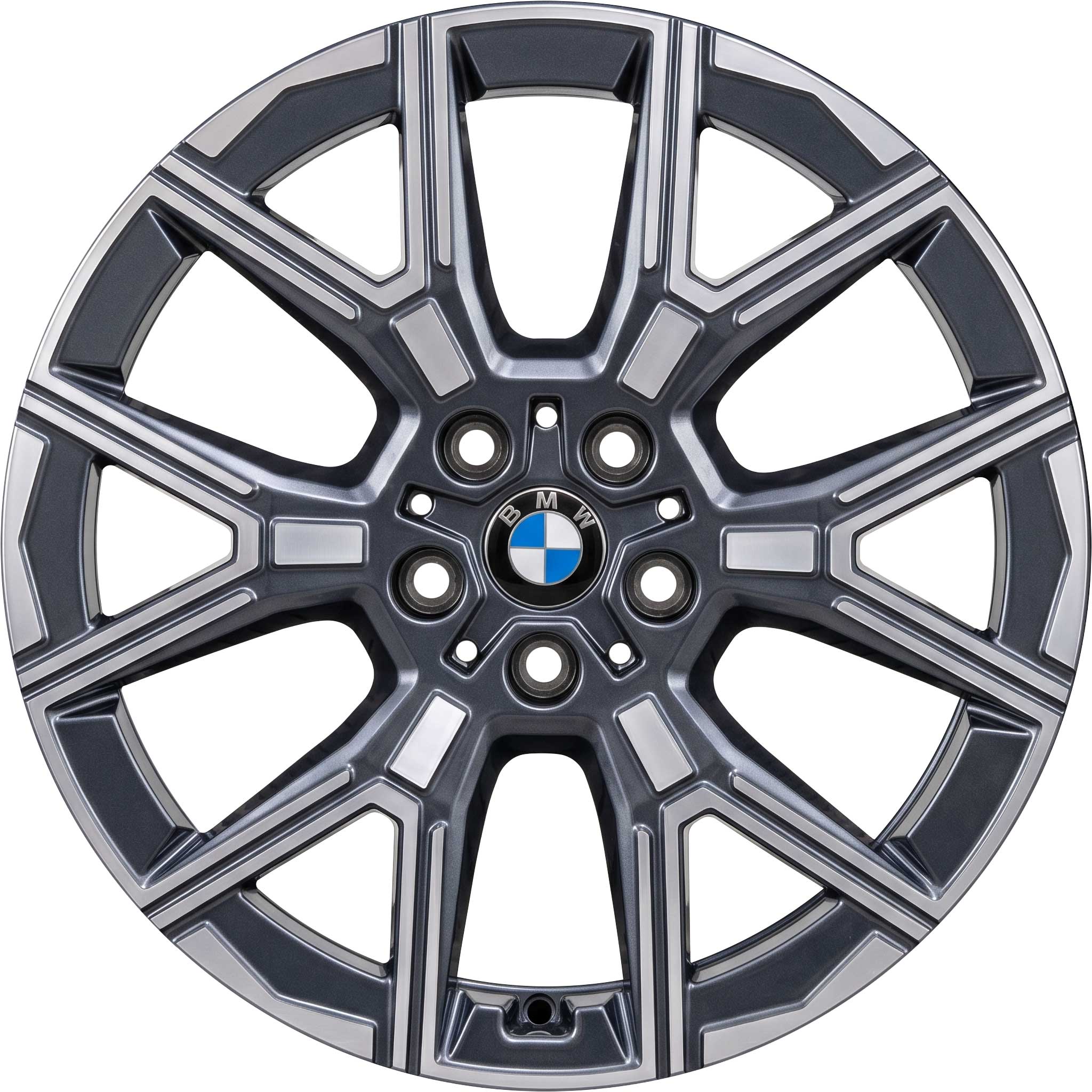 BMW 974 Gunmetal Grey with Bright Turned Alloy Wheel Product Image #1