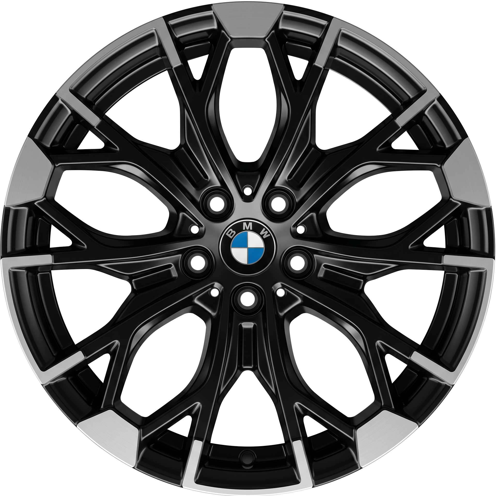 BMW 977M Jet Black Matt with Bright Turned Alloy Wheel Product Image #1