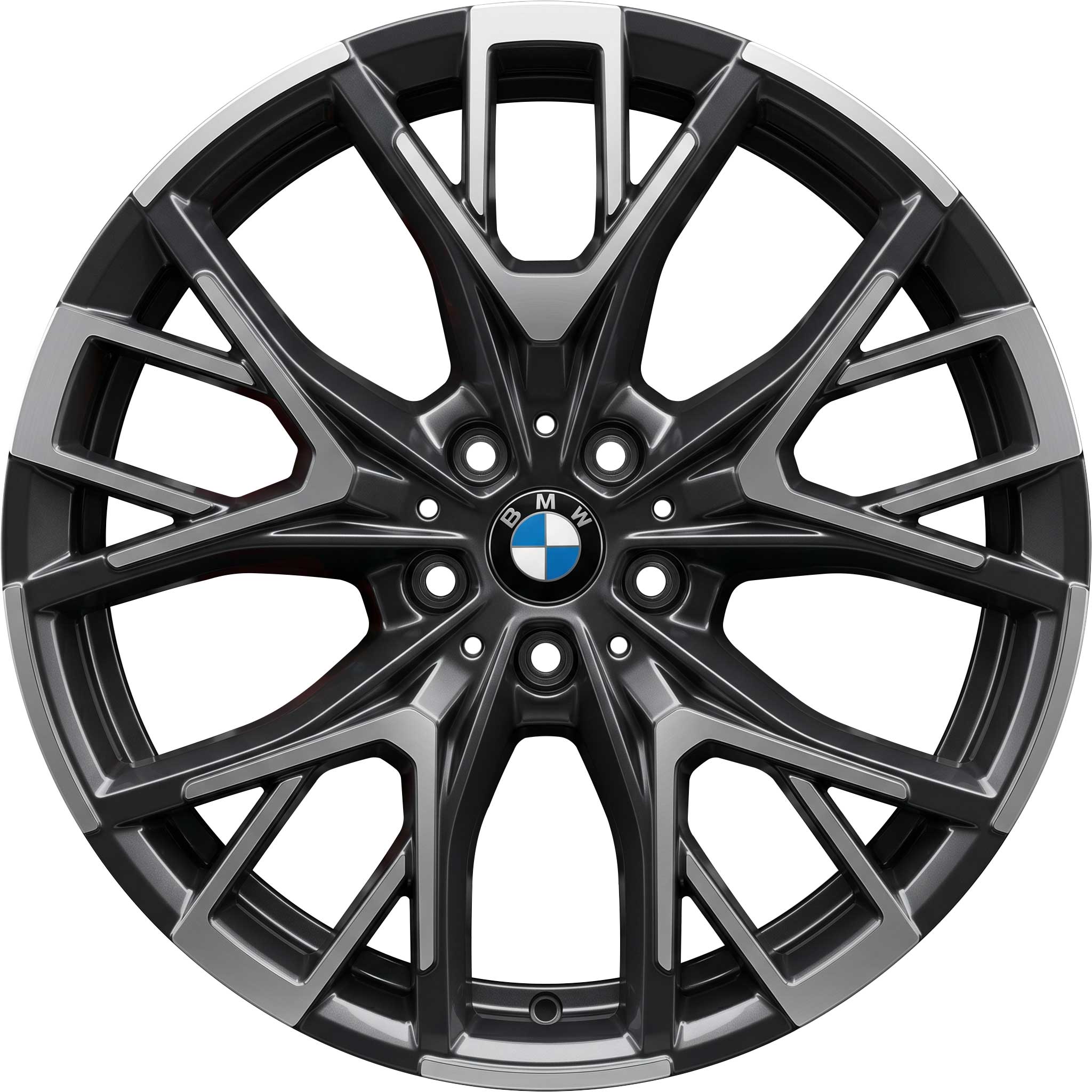 BMW 979M Jet Black Matt with Bright Turned Alloy Wheel Product Image #1