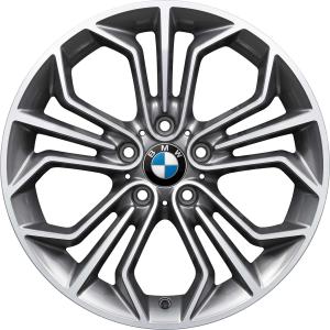 BMW 323 Ferric Grey with Bright Turned Alloy Wheel for BMW X1 E84 - Sizes 18in