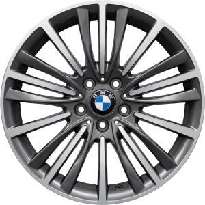 BMW 423 Ferric Grey with Bright Turned Alloy Wheel for BMW 5 Series F11 - Sizes 19in