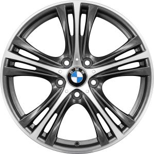 19" BMW 407 Ferric Grey with Bright Turned alloy wheel