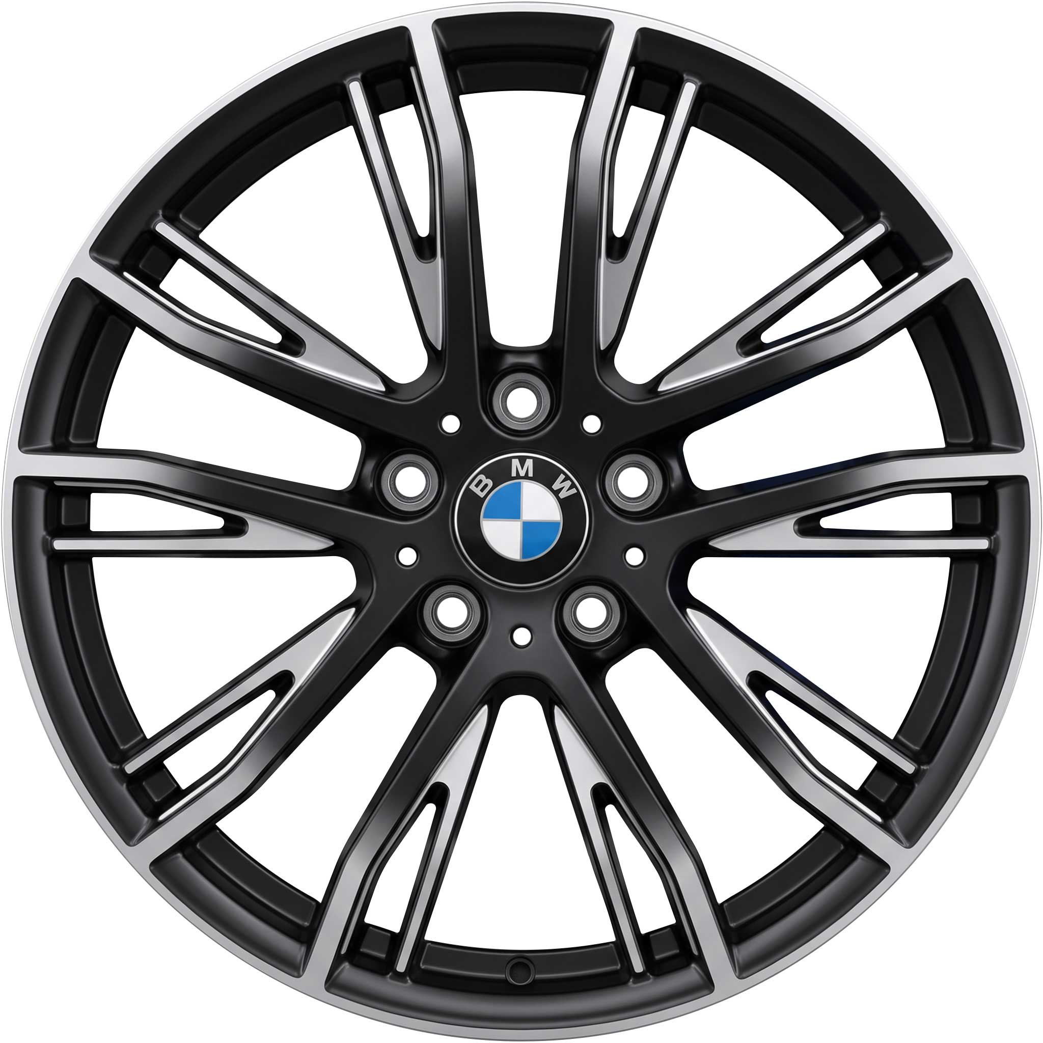 BMW 624M Jet Black Matt with Bright Turned Alloy Wheel Product Image #1