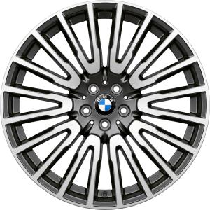 BMW 629 Orbit Grey with Bright Turned Alloy Wheel for BMW 6 Series G32 - Sizes 21in