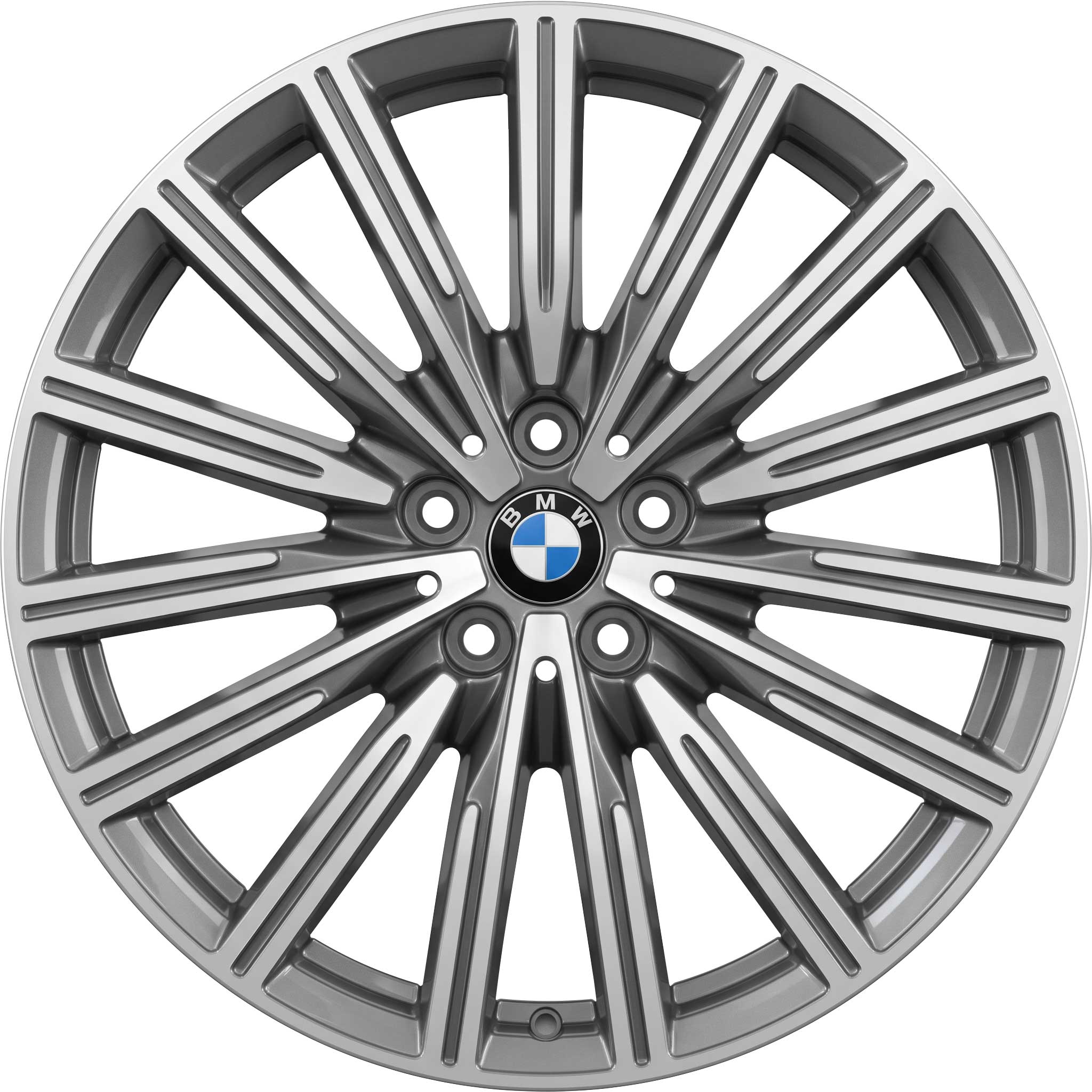 BMW 644 Ferric Grey with Bright Turned Alloy Wheel Product Image #1