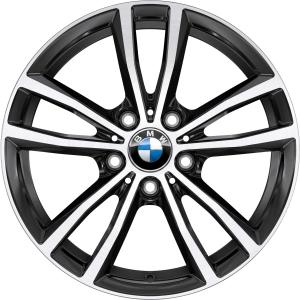BMW 725 Jet Black with Bright Turned Alloy Wheel for BMW 1 Series F20 - Sizes 17in