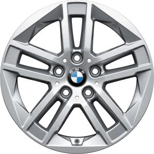 16" BMW 186 Refined Silver alloy wheel