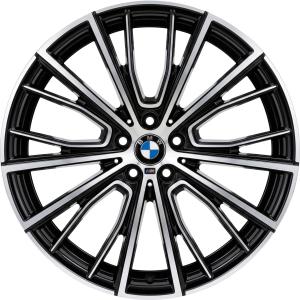 BMW 732M Black with Bright Turned Alloy Wheel for BMW 5 Series G30 - Sizes 20in
