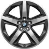 BMW 837 Midnight Grey with Bright Turned and Silver Inserts Wheel Img 1