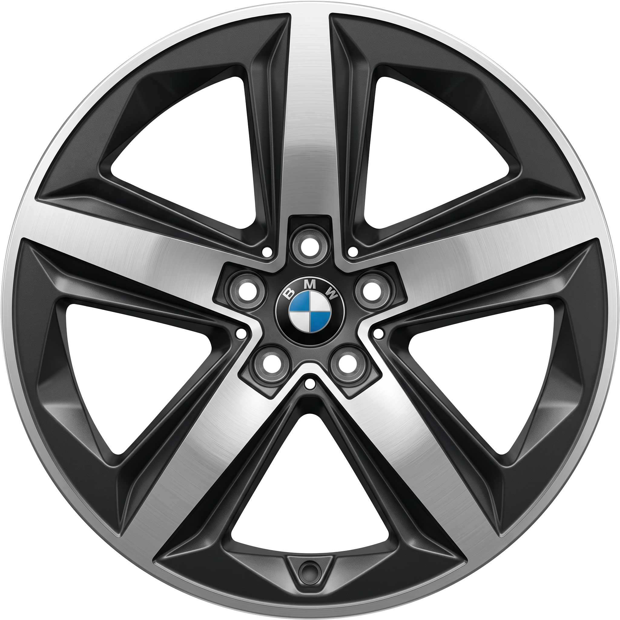BMW 837 Midnight Grey with Bright Turned and Silver Inserts Alloy Wheel Product Image #1