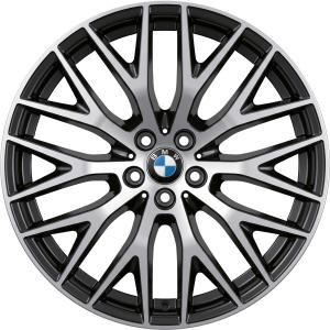 BMW 636 Jet Black with Bright Turned Alloy Wheel for BMW 8 Series G14 - Sizes 20in