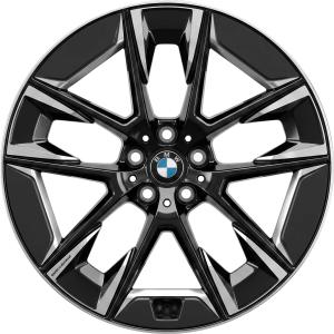 BMW 1001M Jet Black Matt with Bright Turned Alloy Wheel for BMW 5 Series G30 - Sizes 20in