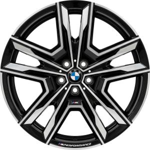 BMW 877M Black II Solid with Bright Turned Alloy Wheel for BMW iX1 U11 - Sizes 21in
