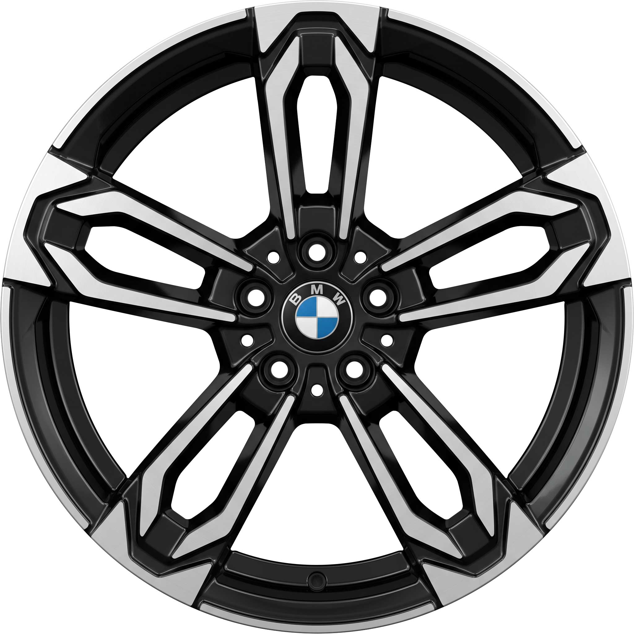 BMW 871M Midnight Grey with Bright Turned and Silver Inserts Alloy Wheel Product Image #1