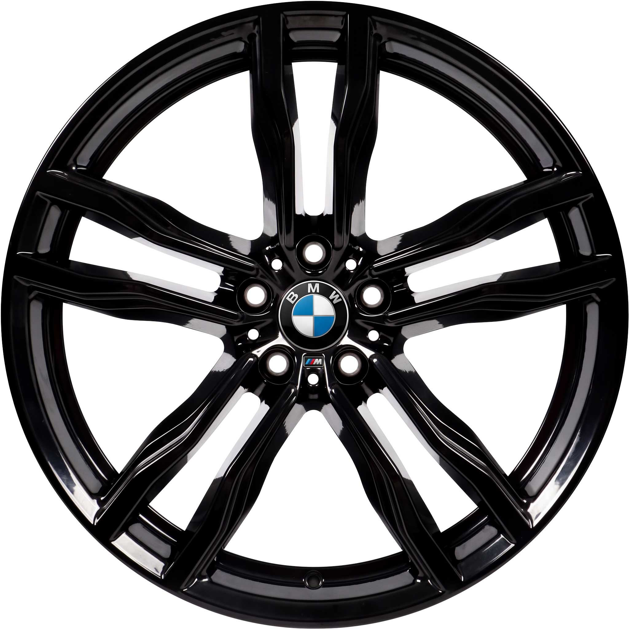 BMW 612 Jet Black Solid Alloy Wheel Product Image #1